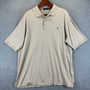 Ralph Lauren Polo Shirt Mens 2XLT Flesh Pony Golf Preppy Old Money 100% Cotton